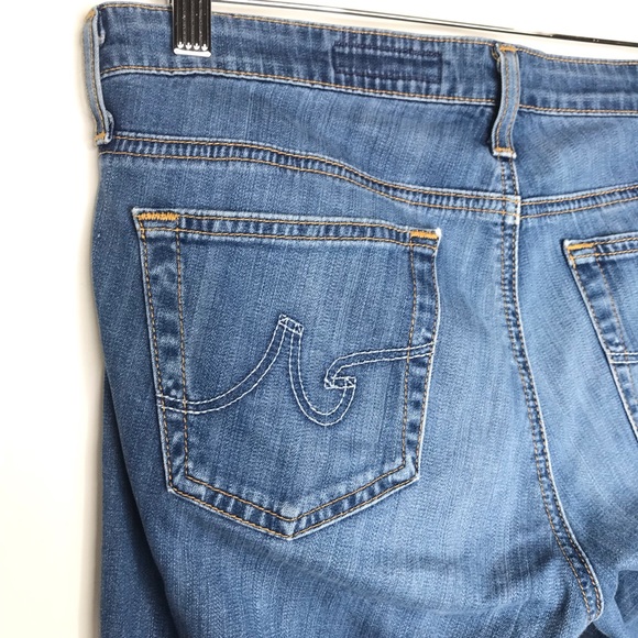 AG Adriano Goldschmied Malibu Crop Pant Knee Bermuda Jeans Shorts 29 Pima Cotton - Picture 9 of 13